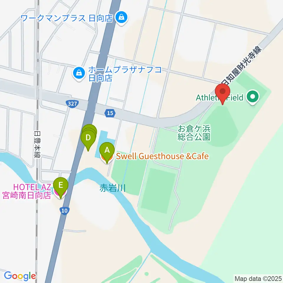 メディキットスタジアム周辺のホテル一覧地図