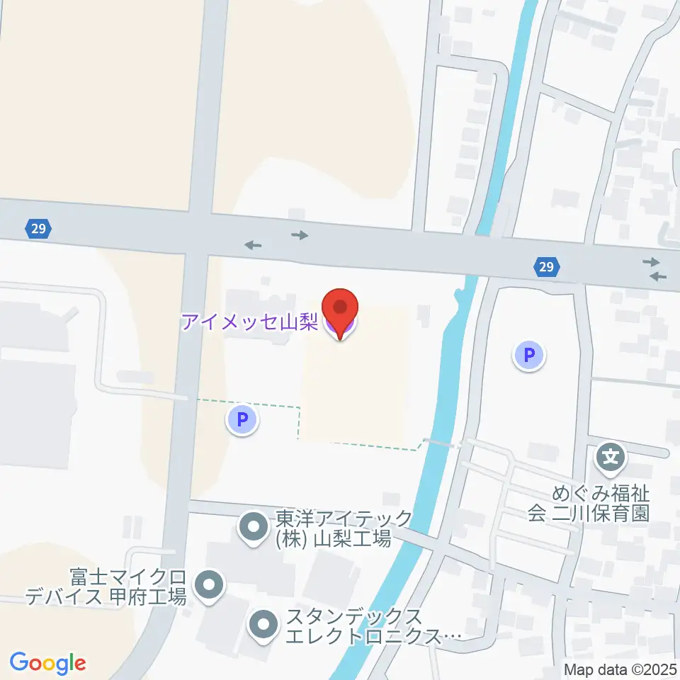 アイメッセ山梨周辺のホテル一覧地図