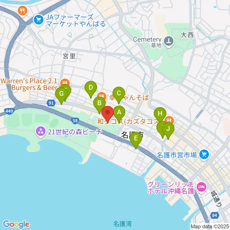 21世紀の森体育館周辺のホテル一覧地図