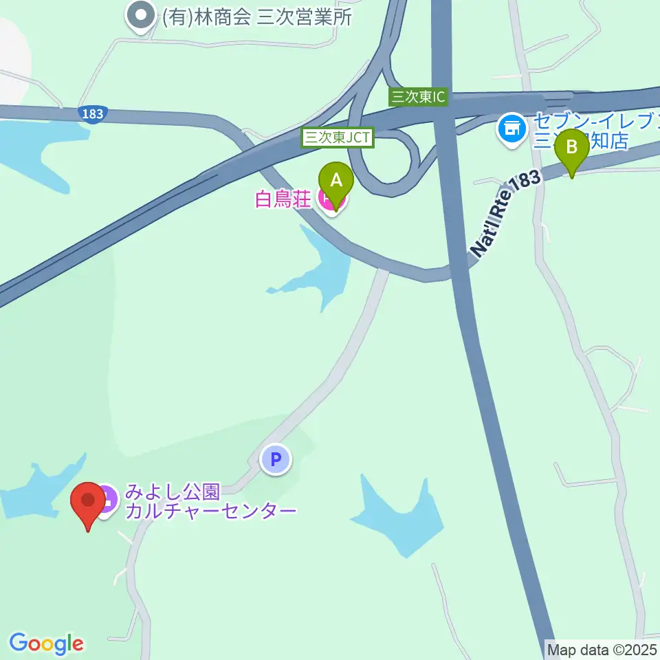 電光石火みよしパーク周辺のホテル一覧地図