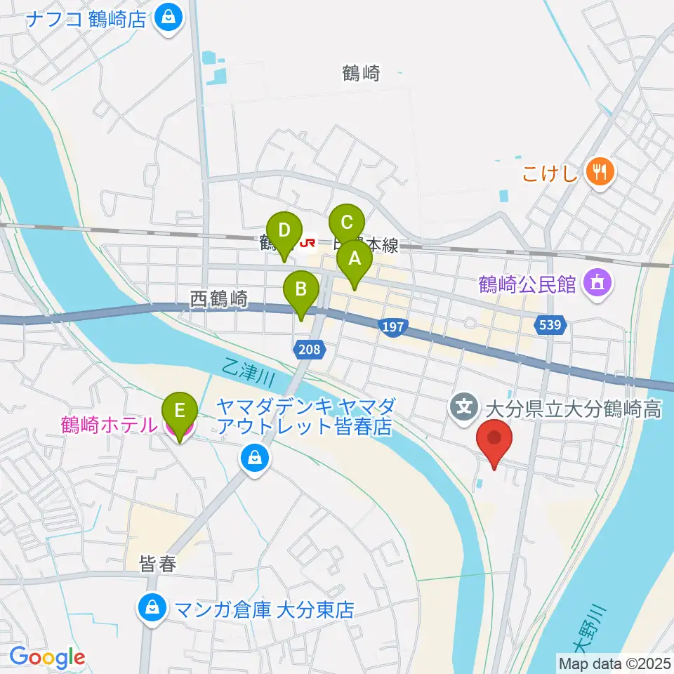 毛利空桑記念館周辺のホテル一覧地図