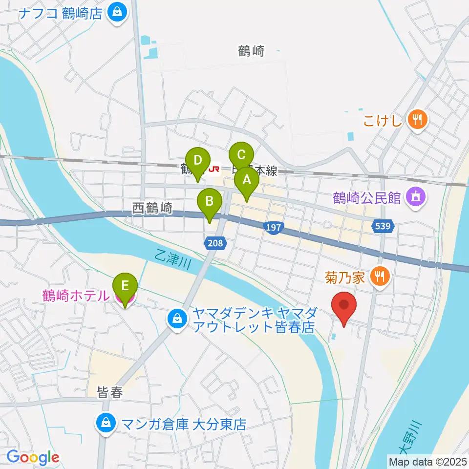 毛利空桑記念館周辺のホテル一覧地図