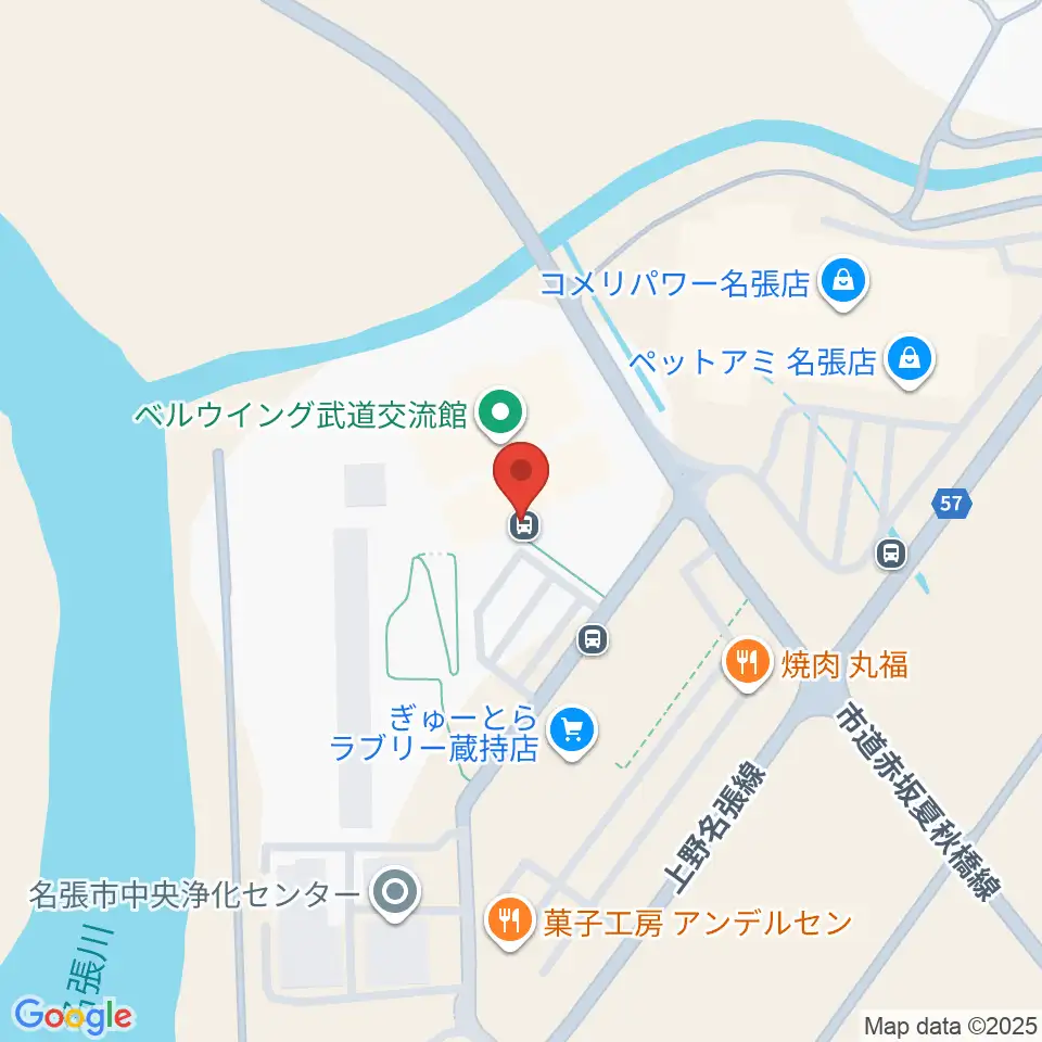 ベルウイング武道交流館周辺のホテル一覧地図