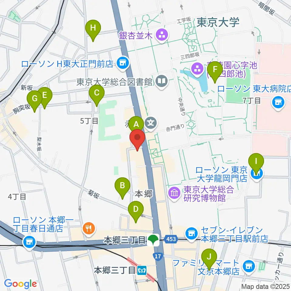 文京HEADPOWER周辺のホテル一覧地図