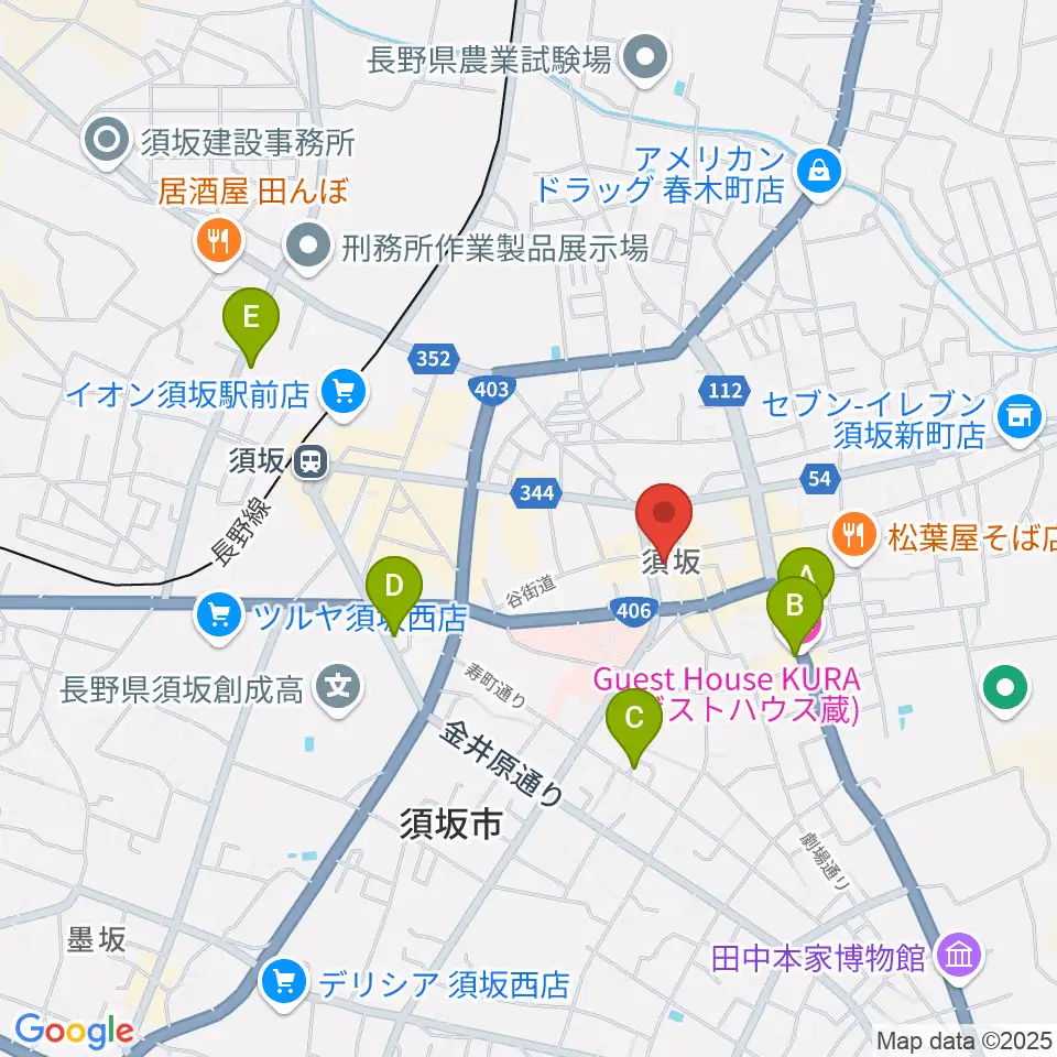 須坂市笠鉾会館ドリームホール周辺のホテル一覧地図