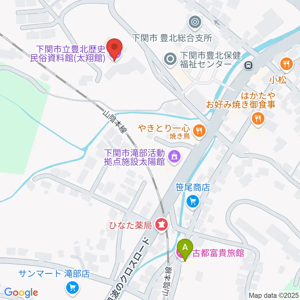 下関市立豊北歴史民俗資料館周辺のホテル一覧地図