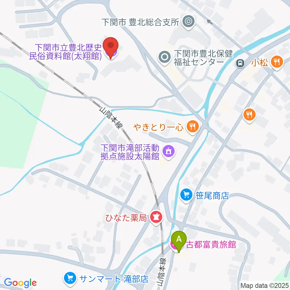 下関市立豊北歴史民俗資料館周辺のホテル一覧地図
