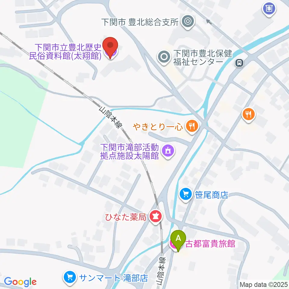 下関市立豊北歴史民俗資料館周辺のホテル一覧地図
