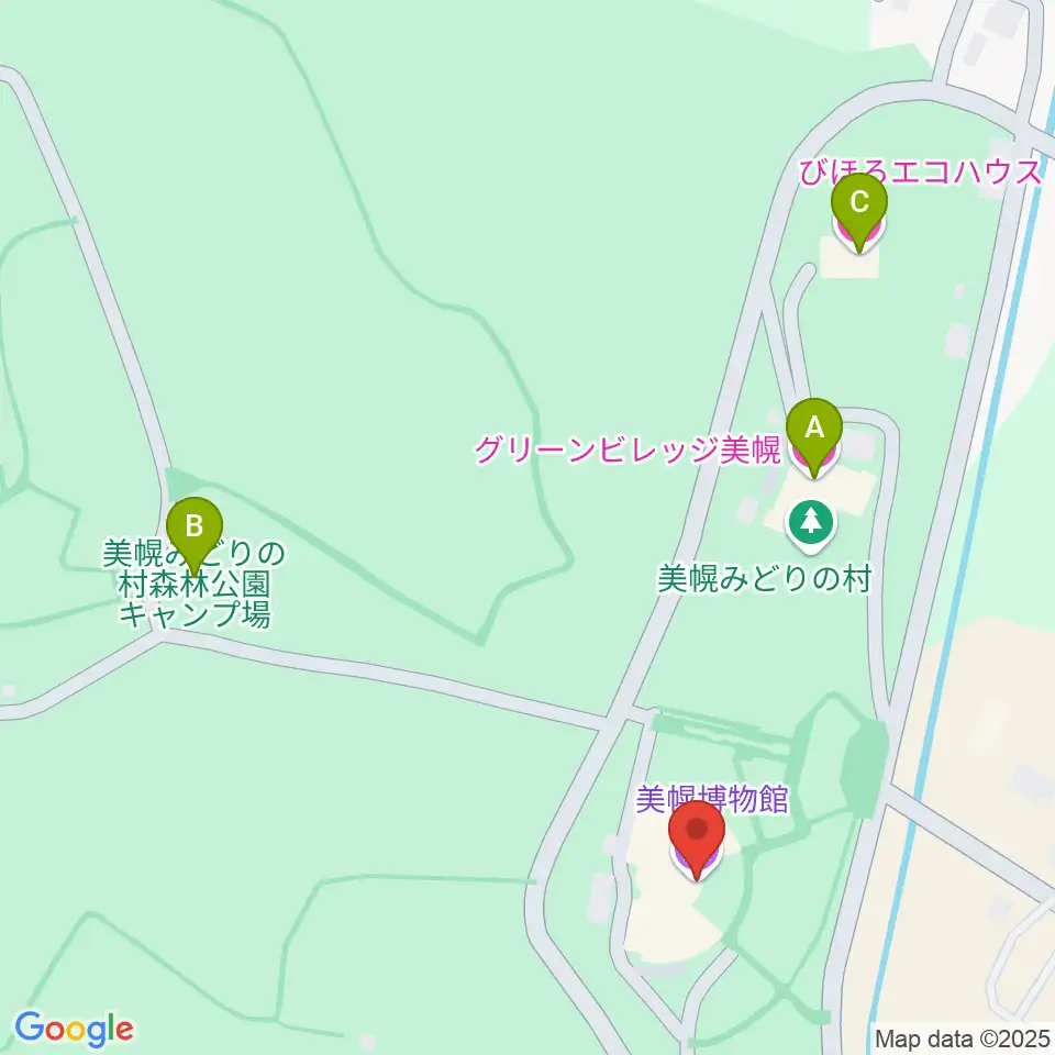 美幌博物館周辺のホテル一覧地図
