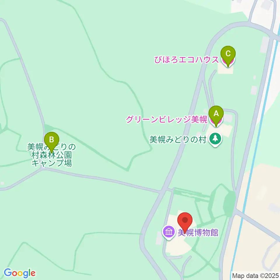美幌博物館周辺のホテル一覧地図