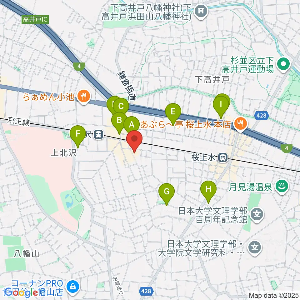 賀川豊彦記念松沢資料館周辺のホテル一覧地図