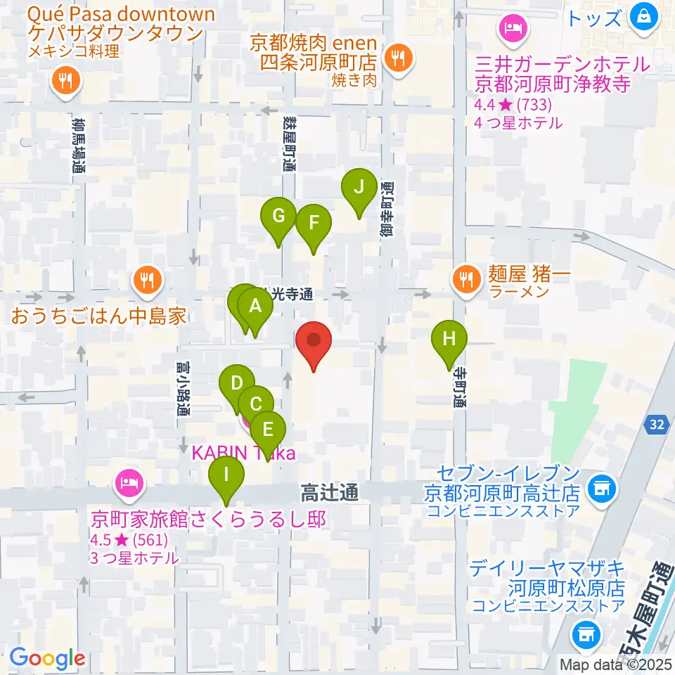 京都市学校歴史博物館周辺のホテル一覧地図