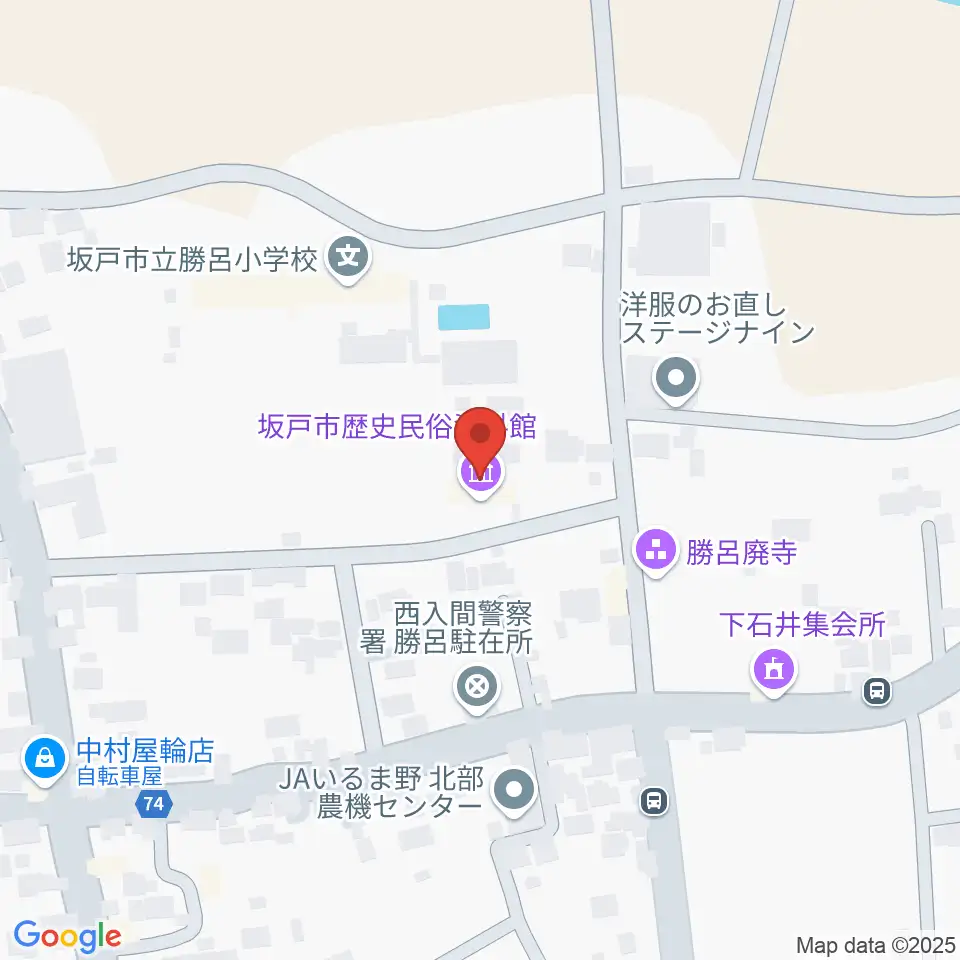 坂戸市立歴史民俗資料館周辺のホテル一覧地図