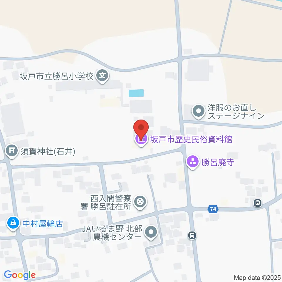 坂戸市立歴史民俗資料館周辺のホテル一覧地図