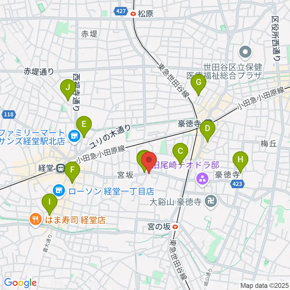 スタジオスリンキー周辺のホテル一覧地図