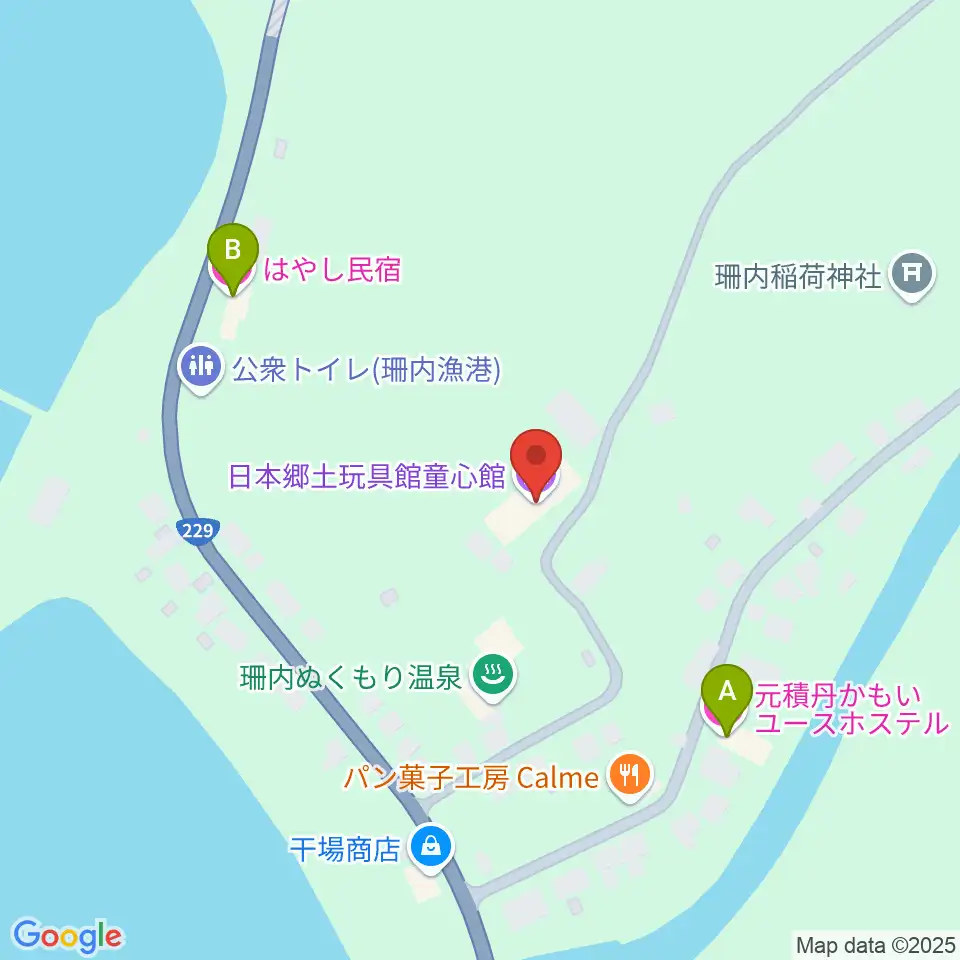 神恵内村日本郷土玩具館周辺のホテル一覧地図