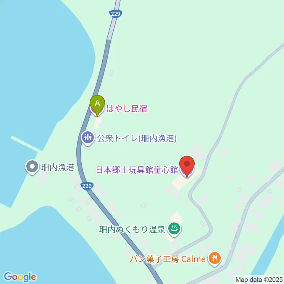 神恵内村日本郷土玩具館周辺のホテル一覧地図