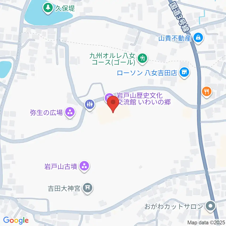 岩戸山歴史文化交流館 いわいの郷周辺のホテル一覧地図