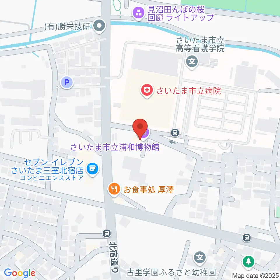 さいたま市立浦和博物館周辺のホテル一覧地図