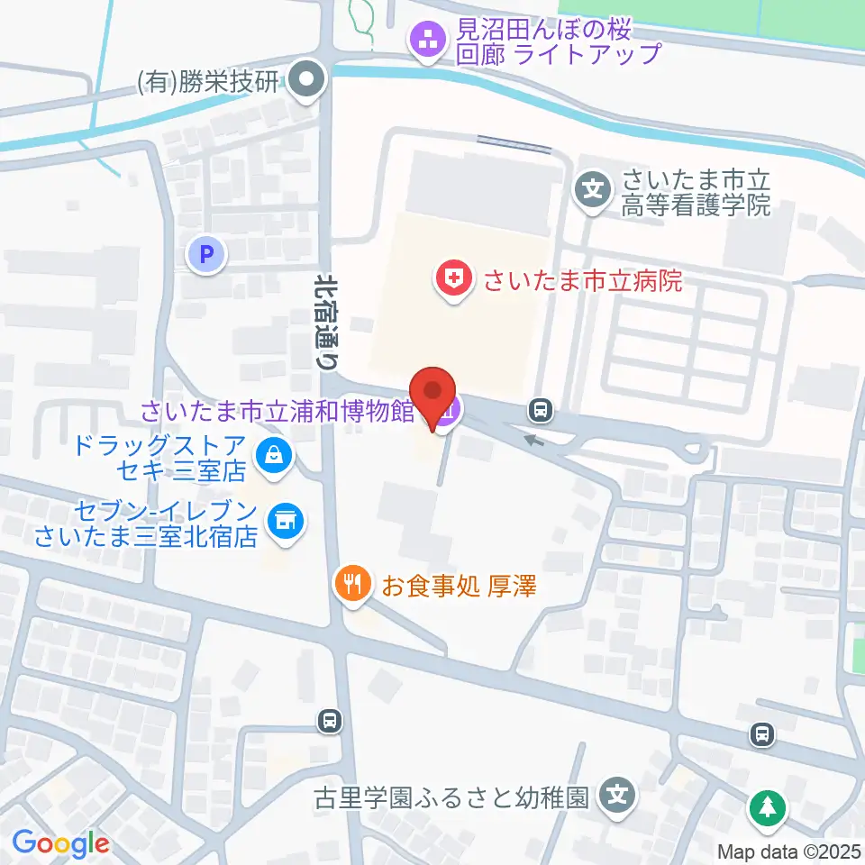 さいたま市立浦和博物館周辺のホテル一覧地図