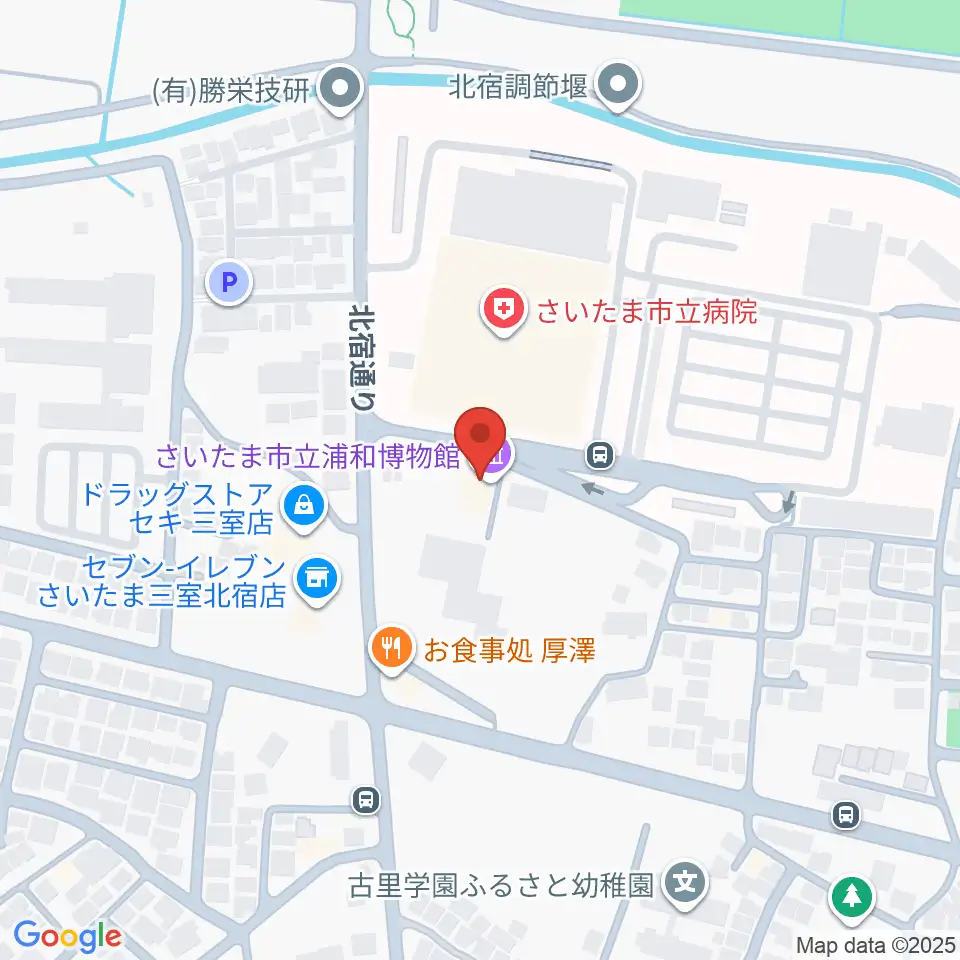 さいたま市立浦和博物館周辺のホテル一覧地図