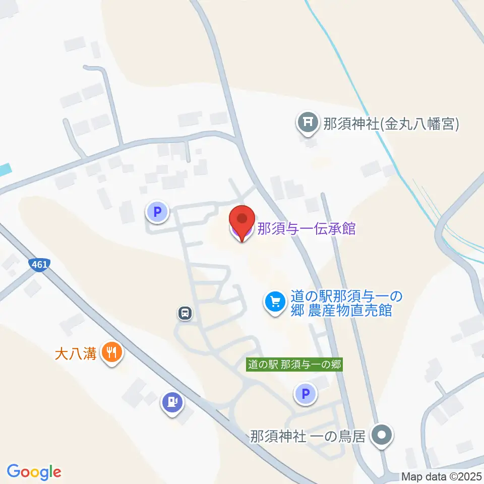 那須与一伝承館周辺のホテル一覧地図