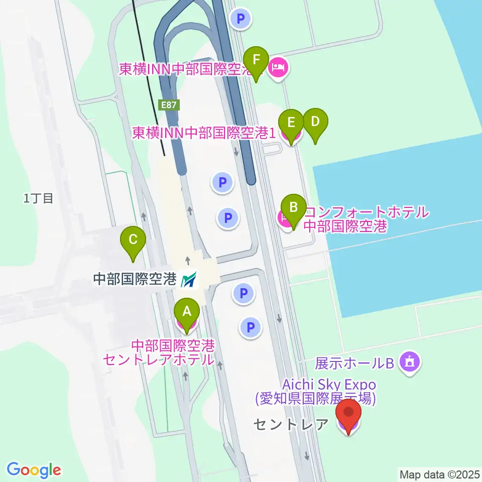 Aichi Sky Expo周辺のホテル一覧地図