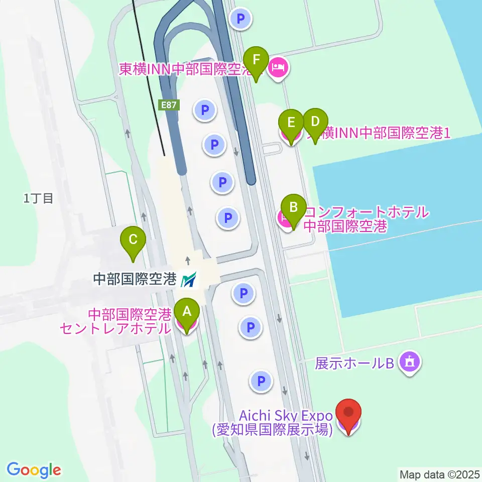 Aichi Sky Expo周辺のホテル一覧地図
