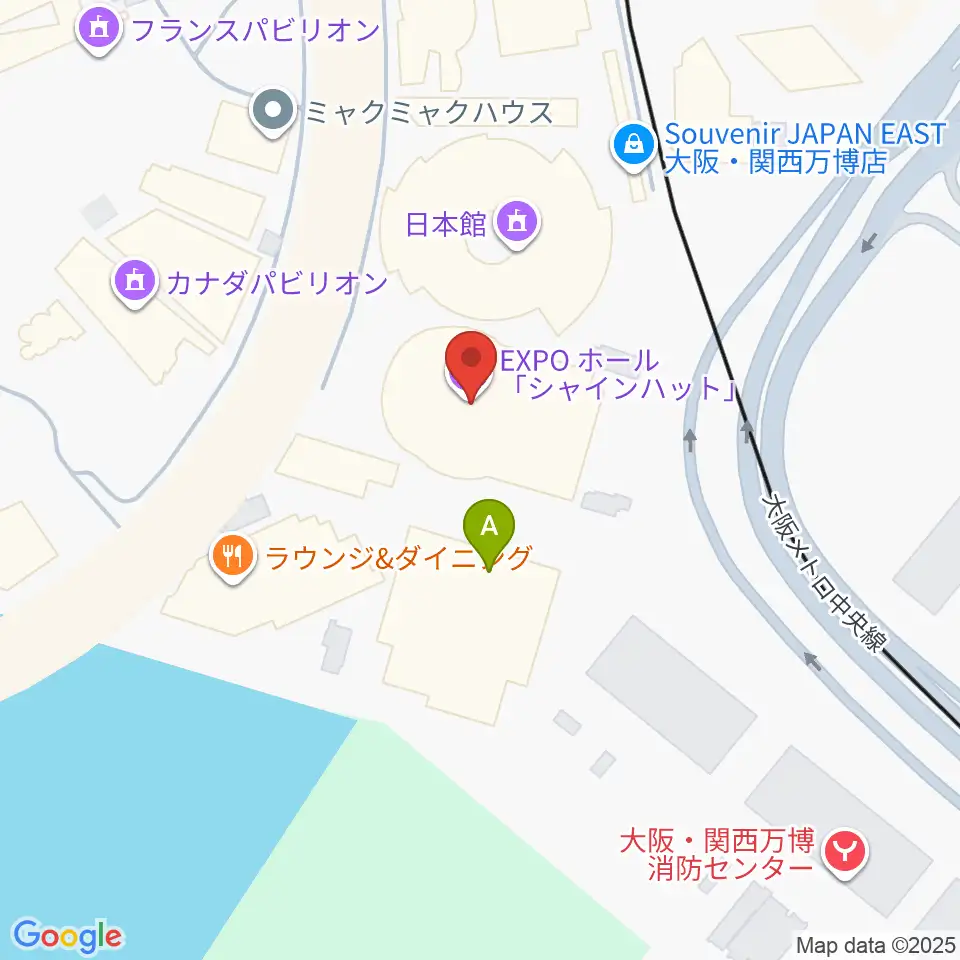 EXPOホール シャインハット周辺のホテル一覧地図