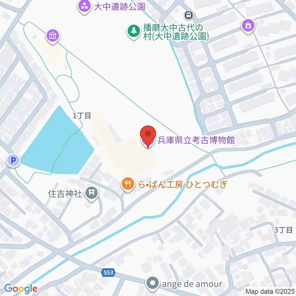 兵庫県立考古博物館周辺のホテル一覧地図