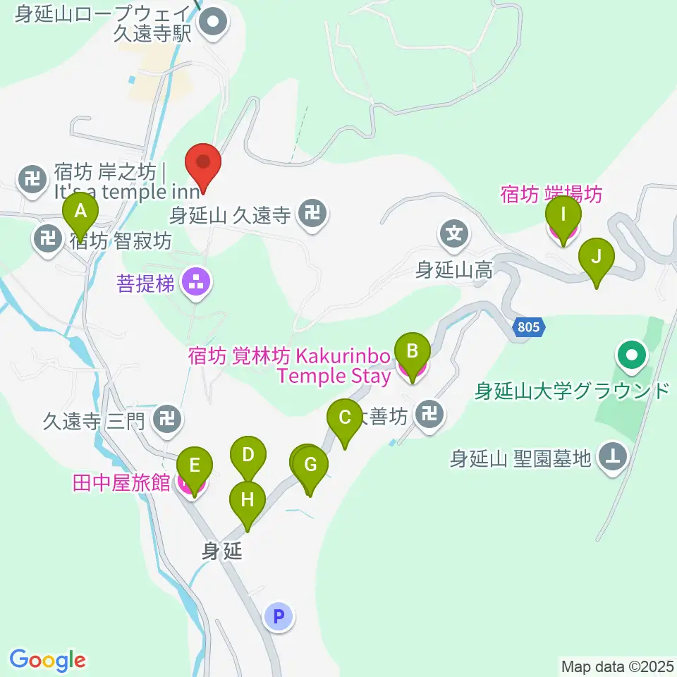 身延山宝物館周辺のホテル一覧地図