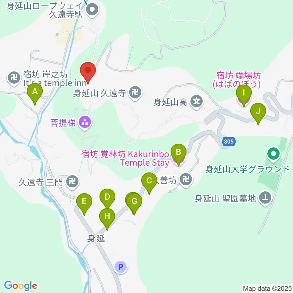 身延山宝物館周辺のホテル一覧地図