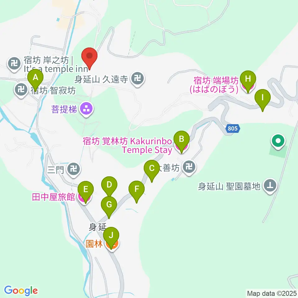 身延山宝物館周辺のホテル一覧地図