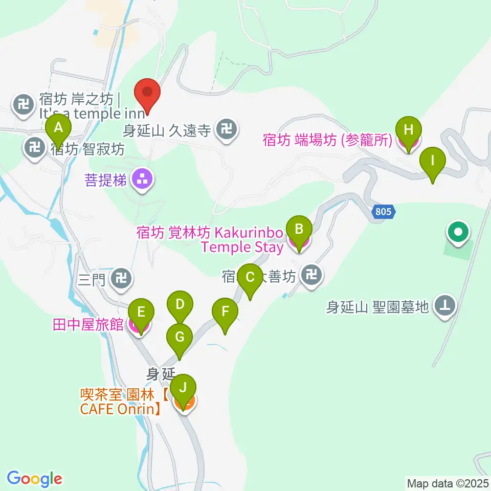 身延山宝物館周辺のホテル一覧地図