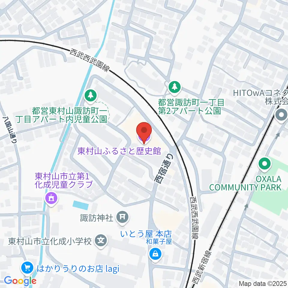 東村山ふるさと歴史館周辺のホテル一覧地図
