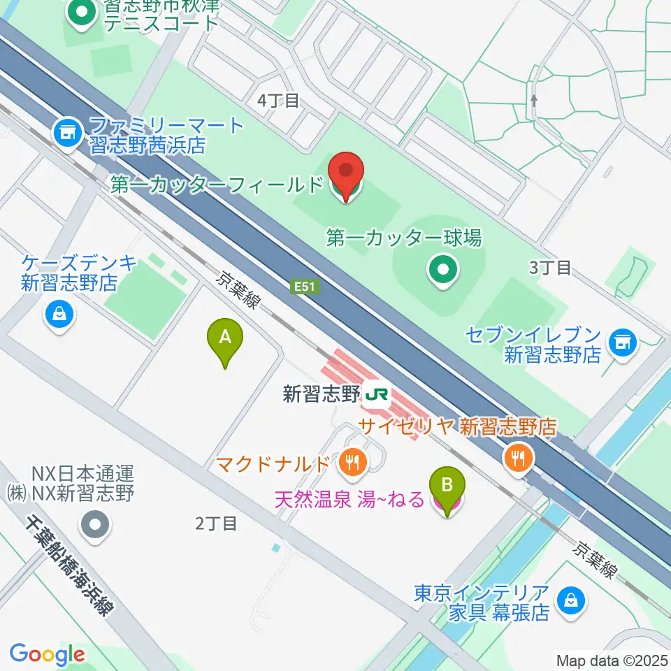 第一カッターフィールド周辺のホテル一覧地図