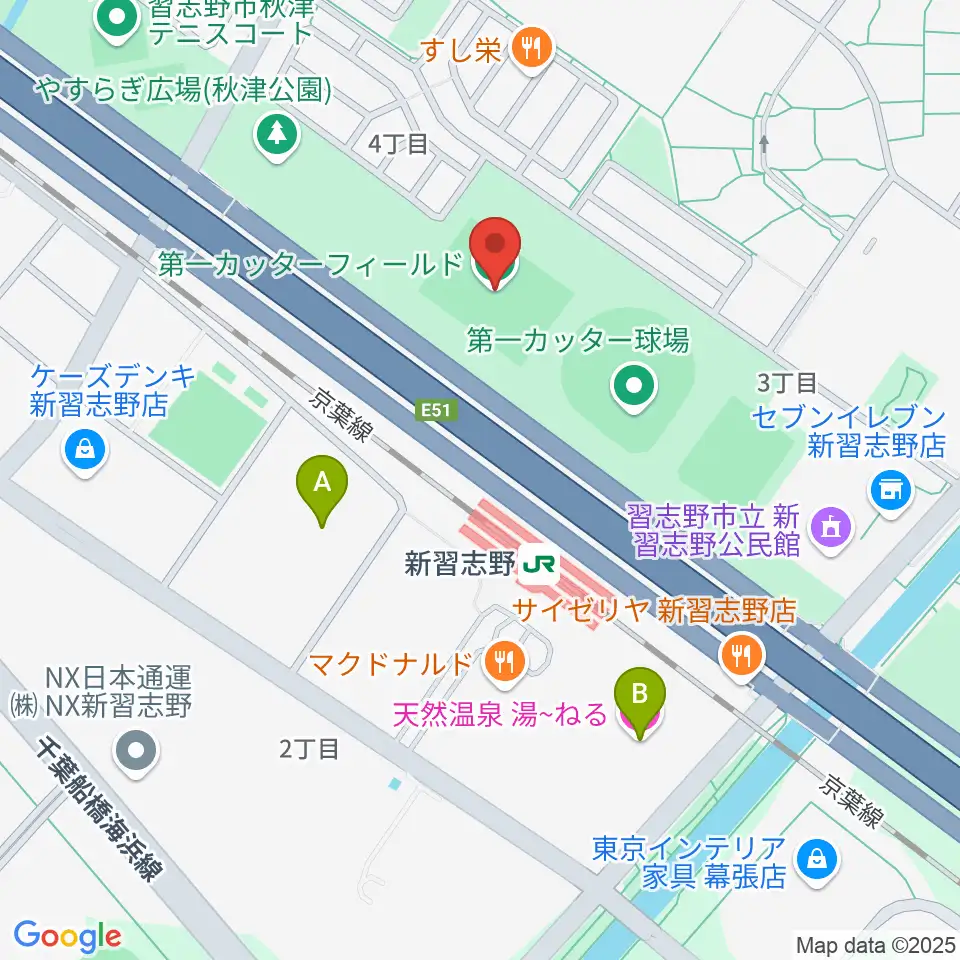 第一カッターフィールド周辺のホテル一覧地図