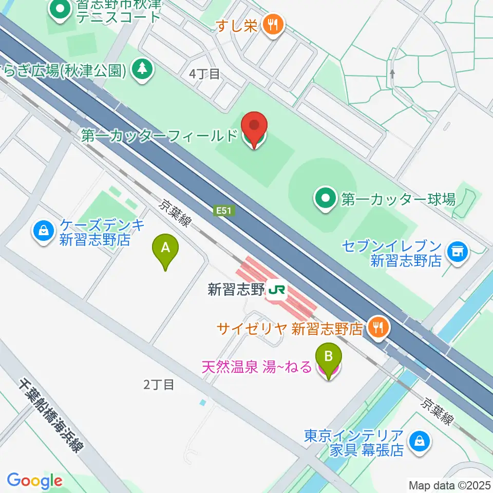第一カッターフィールド周辺のホテル一覧地図