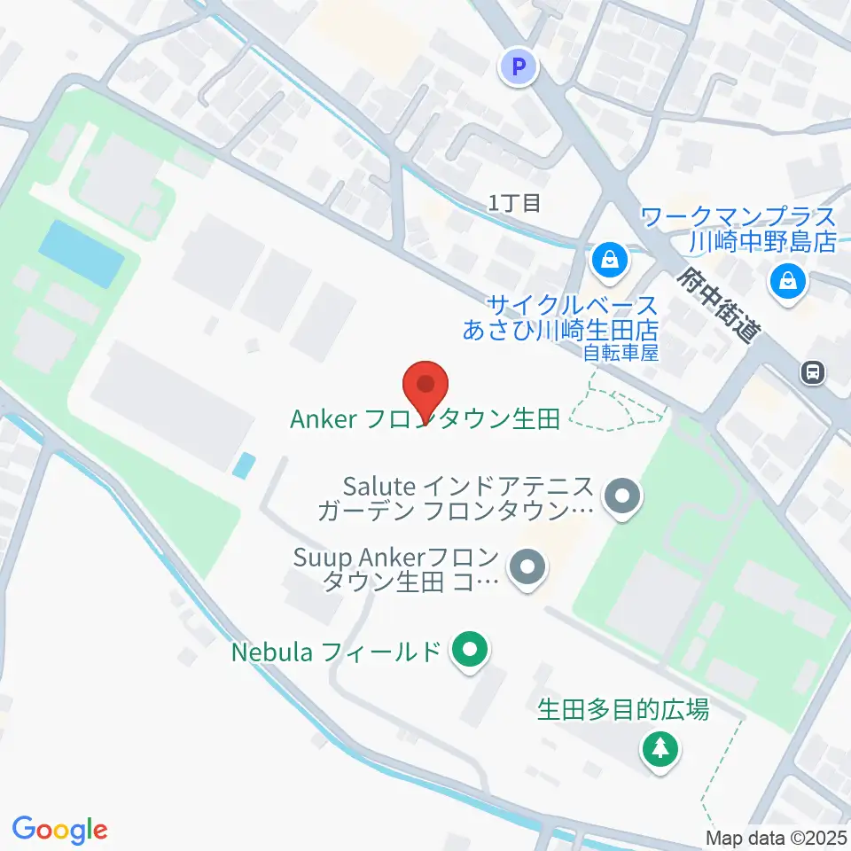 Anker フロンタウン生田周辺のホテル一覧地図