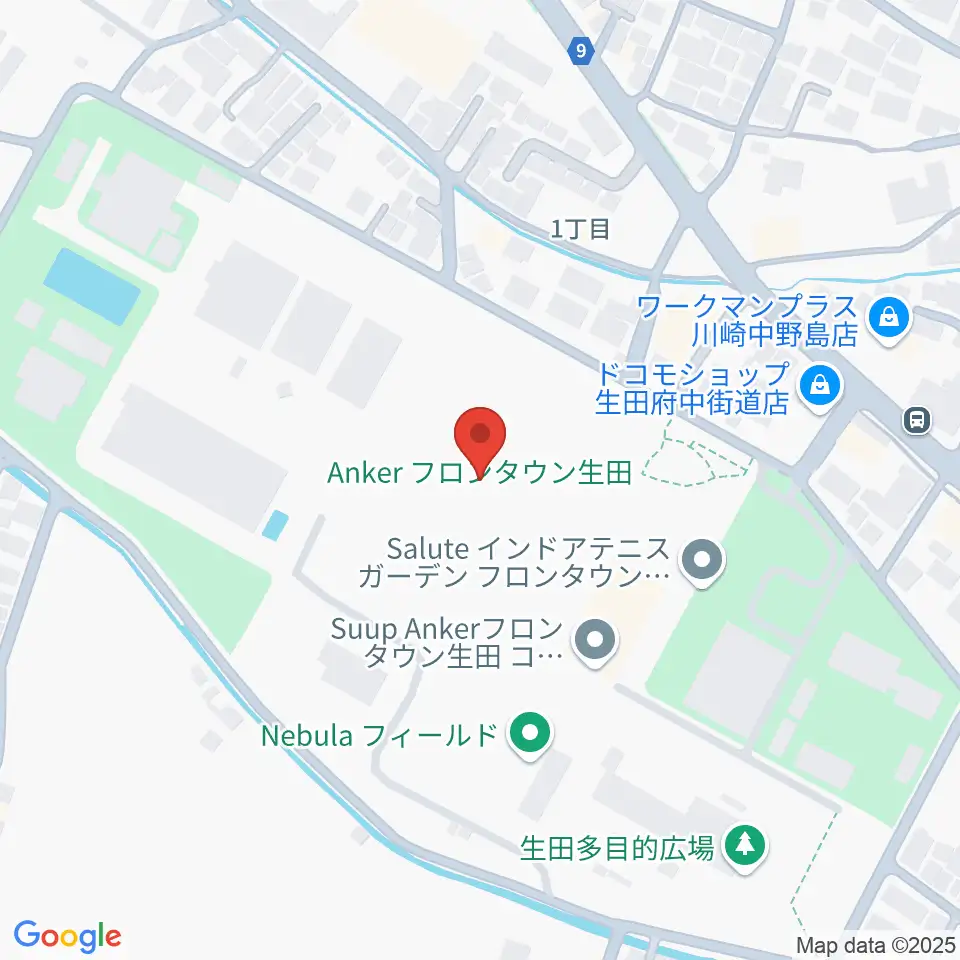 Ankerフィールド周辺のホテル一覧地図