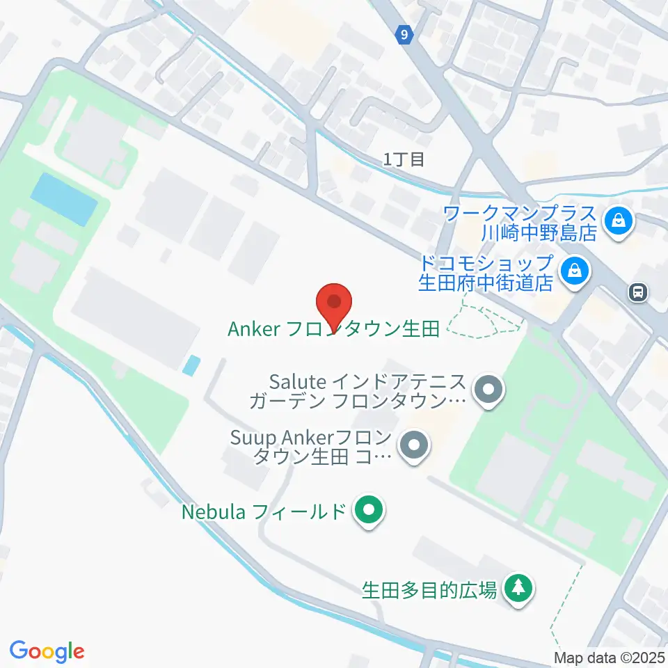 Ankerフィールド周辺のホテル一覧地図