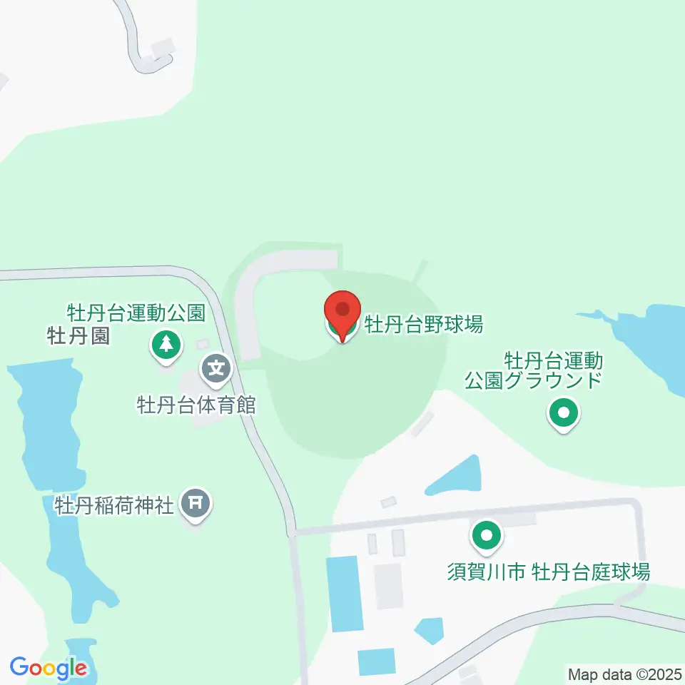 牡丹台野球場周辺のホテル一覧地図