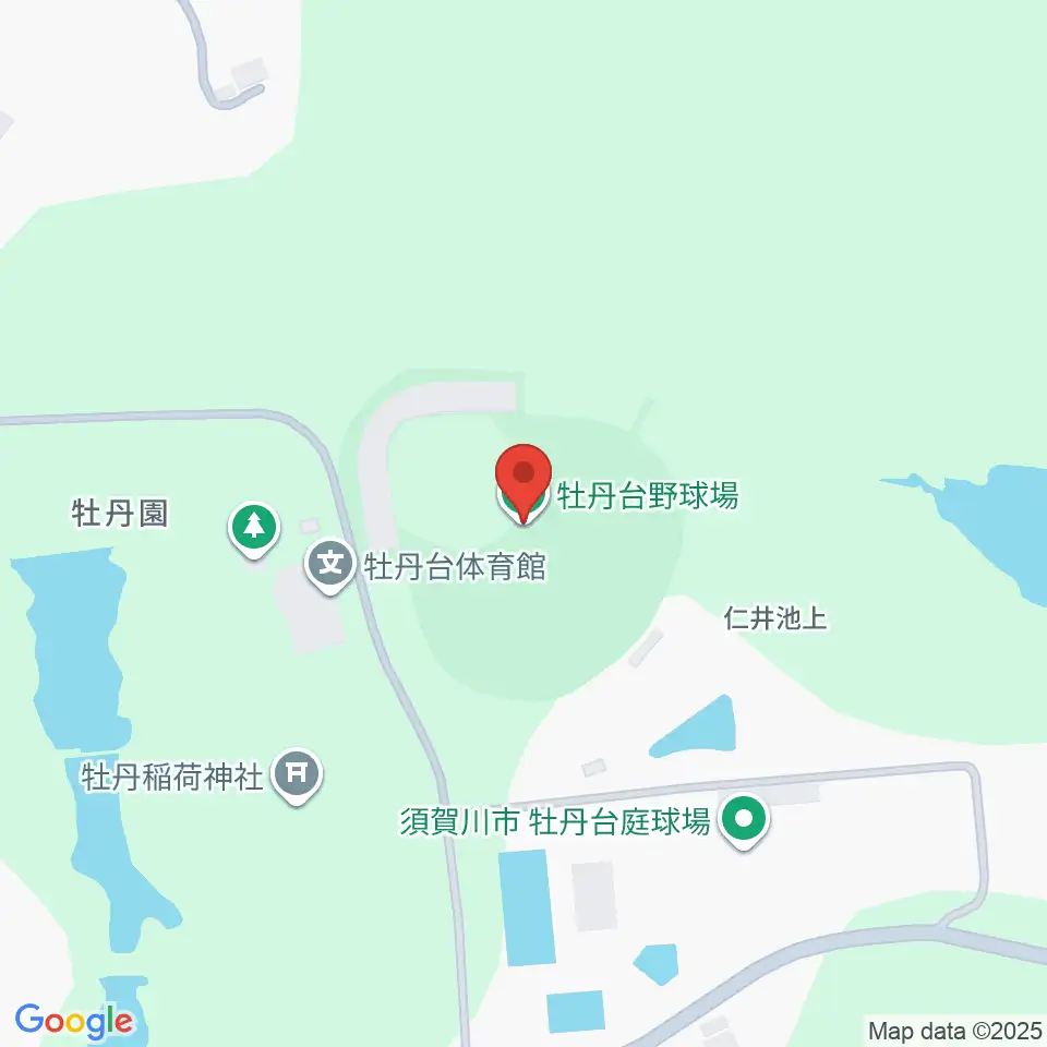 牡丹台野球場周辺のホテル一覧地図