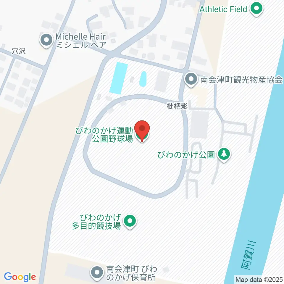 びわのかげ運動公園野球場周辺のホテル一覧地図