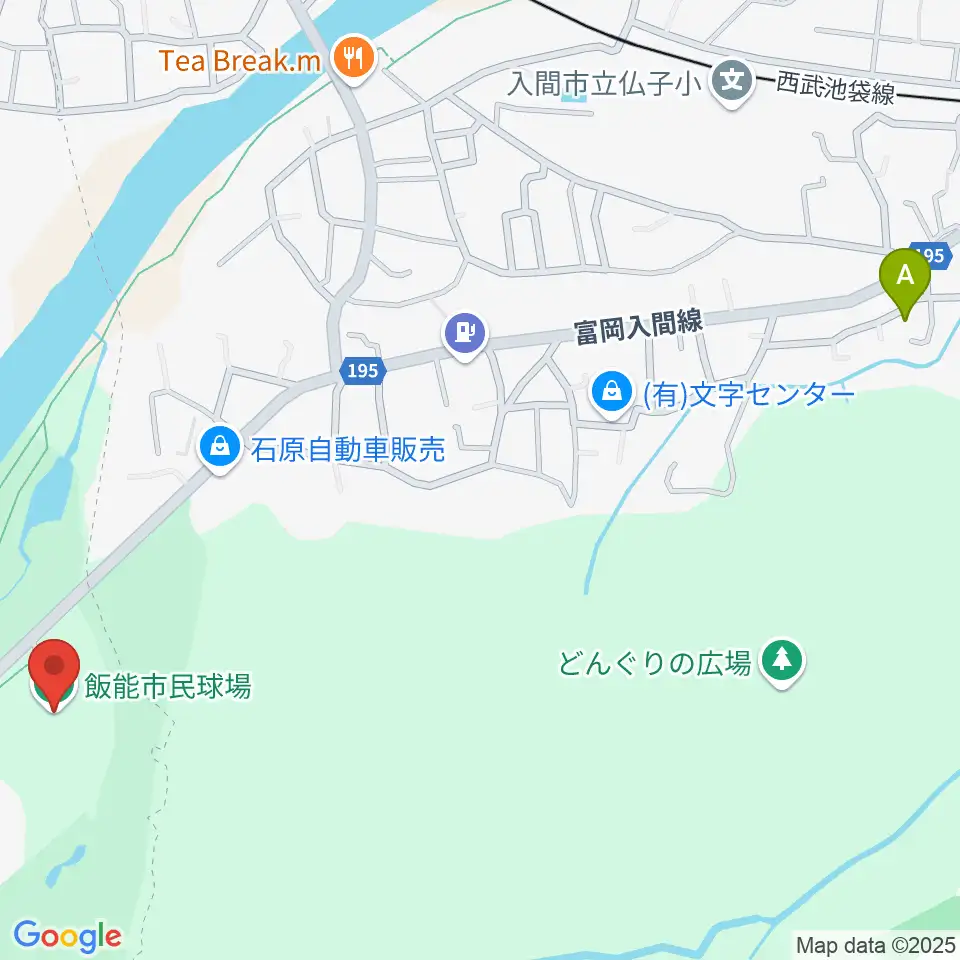 飯能市民球場周辺のホテル一覧地図