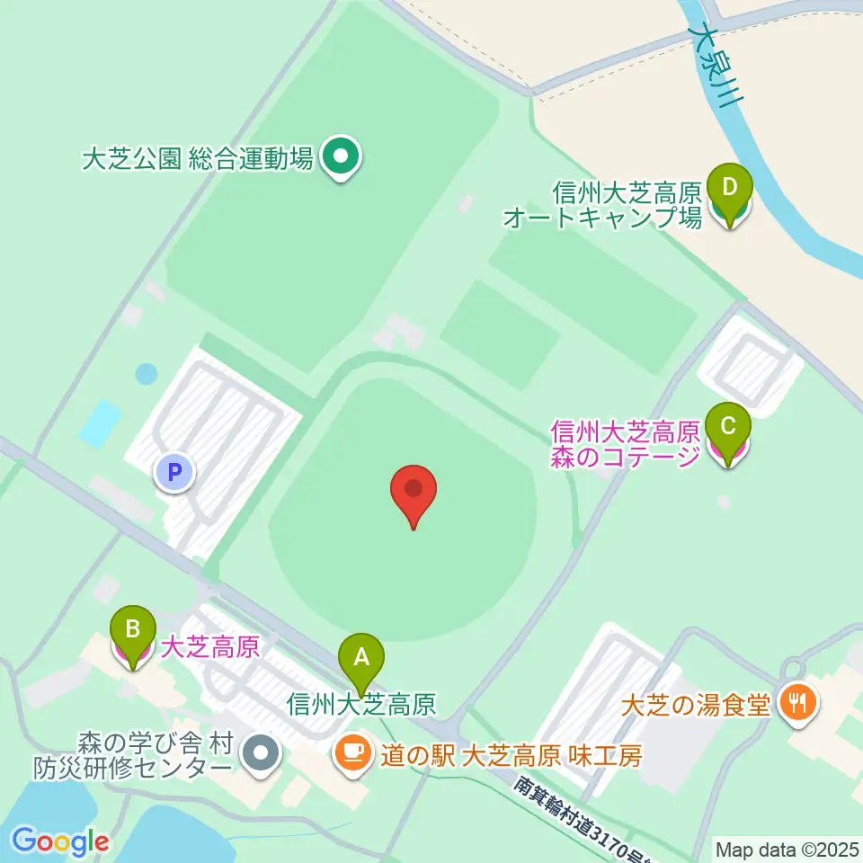 南箕輪村大芝公園野球場周辺のホテル一覧地図