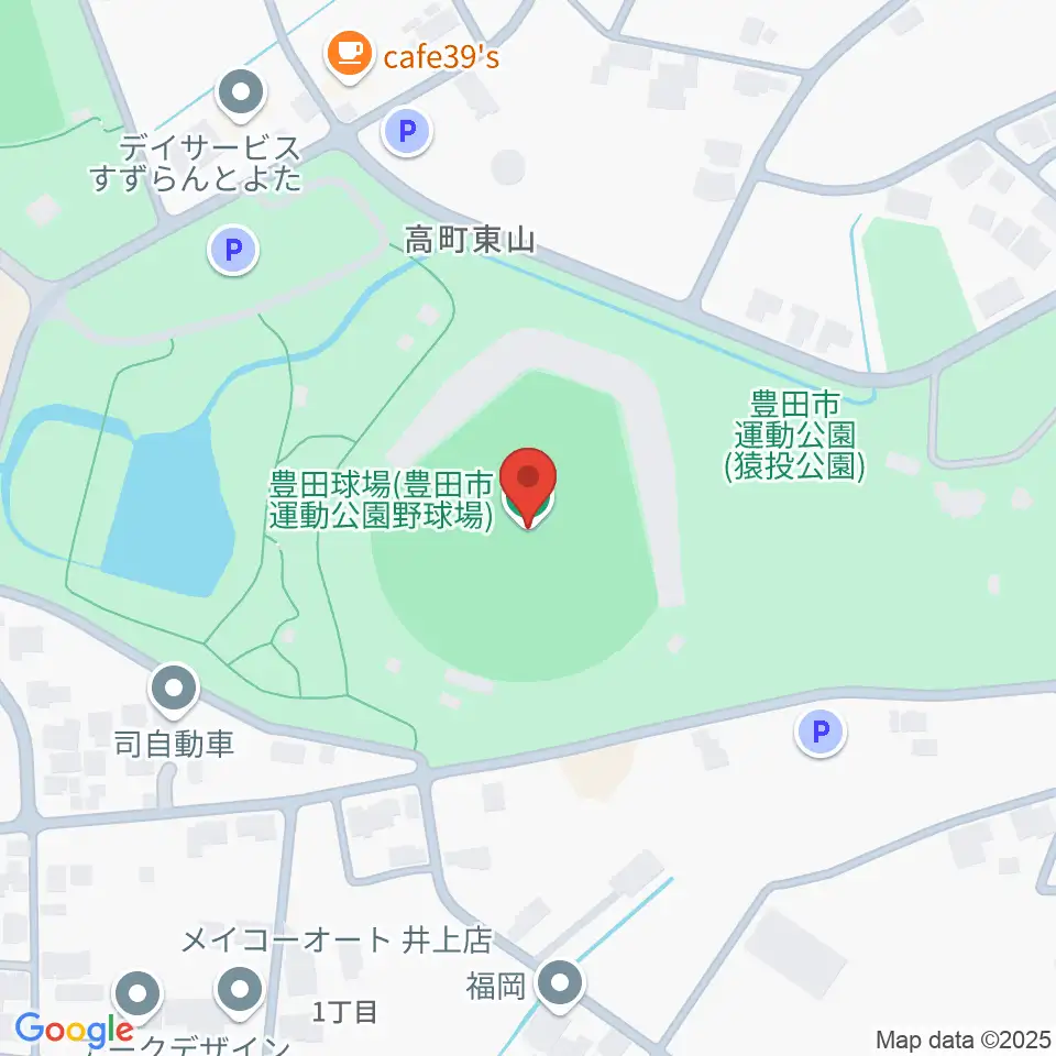 豊田市運動公園野球場周辺のホテル一覧地図