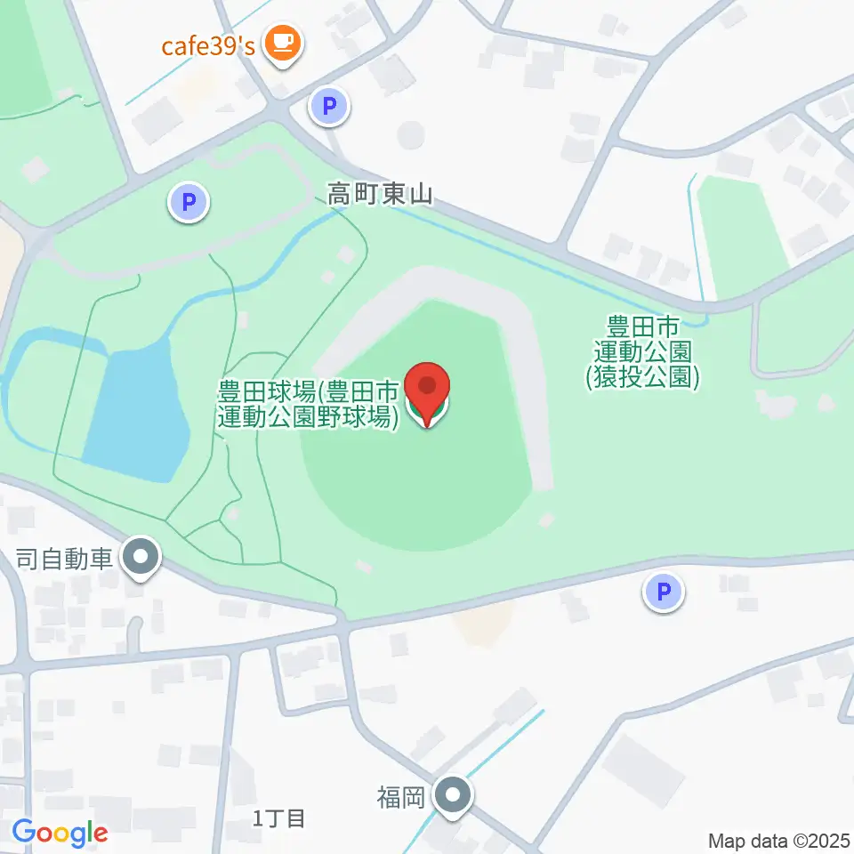 豊田市運動公園野球場周辺のホテル一覧地図