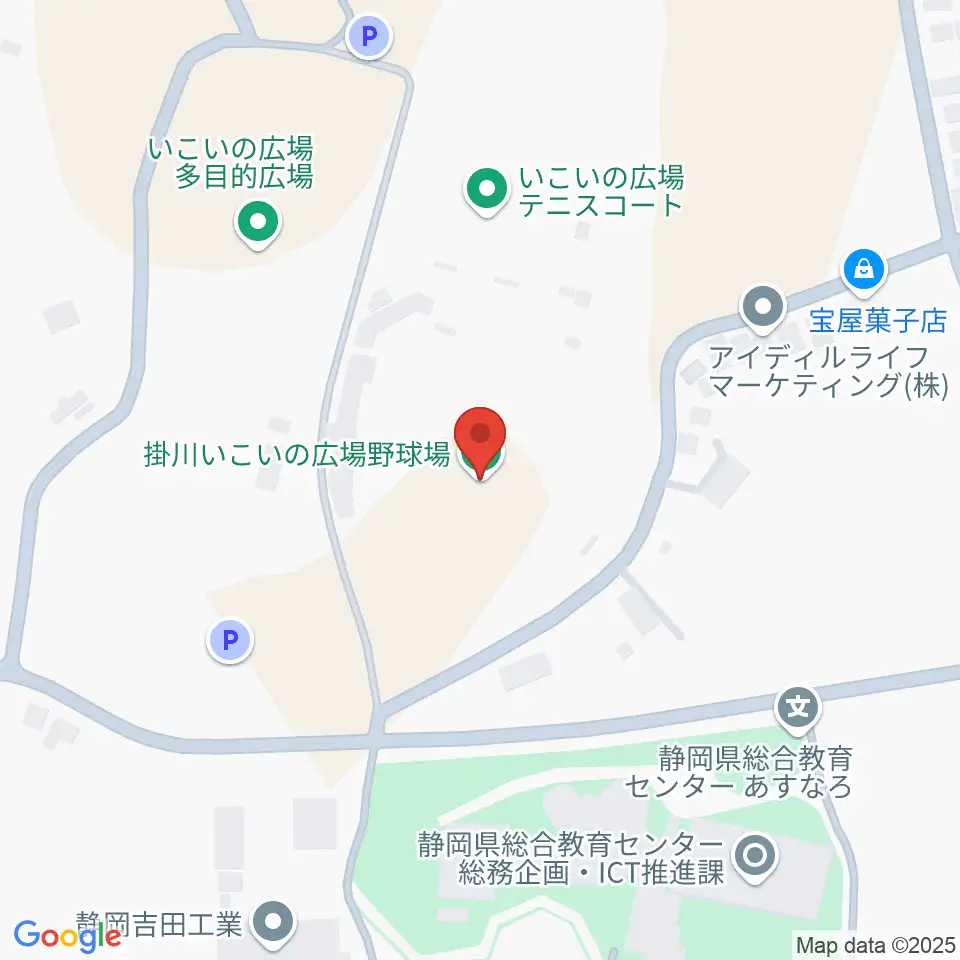 掛川市いこいの広場野球場周辺のホテル一覧地図