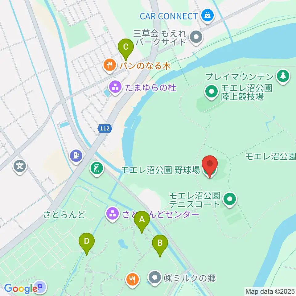 モエレ沼公園野球場周辺のホテル一覧地図